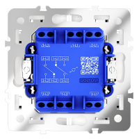 Проходной переключатель встраиваемый VOLTUM S70 двухклавишный (белый матовый) VLS020302
