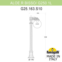 Ландшафтный светильник FUMAGALLI ALOE`.R/G250 1L G25.163.S10.WYE27