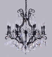 Хрустальная люстра Crystal Lux MAGNIFICO SP13 BLACK/TRANSPARENT