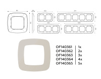 Рамка 2-постовая Ambrella Volt OMEGA Ecta OF140362