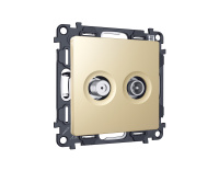 Комплект механизма розетки TV оконечной + SAT 5-862MHz 3.5dB/950-2150MHz 3.5dB Ambrella Volt Alfa MA613310