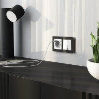 Выключатель двухклавишный Werkel белый W1120041