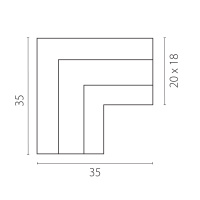 Соединитель L-образный горизонтальный тип D Lightstar Linea 506447