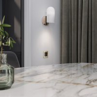 Выключатель двухклавишный проходной Werkel черный W1122048