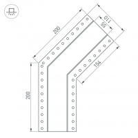 Коннектор угловой Arlight SL-Linia55-Fantom-135 030129