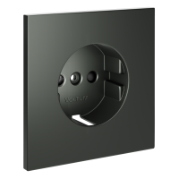 Накладка для розетки с заземлением и защитными шторками Voltum S70 (титан) VLS000706