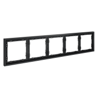 Рамка пластиковая VOLTUM S70 на 5 постов, (графит) VLS100507