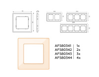 Рамка 2-постовая Ambrella Volt ALFA Arctic AF580342