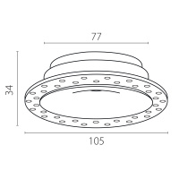 Рамка скрытого монтажа вогнутая д/светильников 0742х6 Lightstar Spira 074206-01
