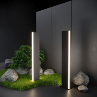 Ландшафтный светодиодный светильник Elektrostandard Flat 1538 TECHNO LED черный a053316