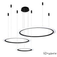 Люстра подвесная светодиодная Crystal Lux MANZANA SP67W LED BLACK