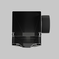 Диффузор с гексагональной сеткой, линейный, для натяжного потолка, черный, КСД тип 1 Maytoni Aero ARC-LD-SC-000011