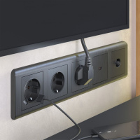 Накладка для розетки USB графит рифленая Werkel W1179504 4690389158667 a050746