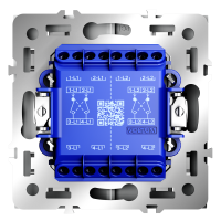 Выключатель двухклавишный перекрестный встраиваемый 10А Voltum S70 (белый) VLS020502