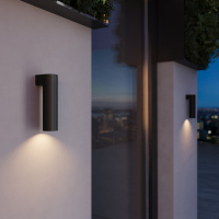 Уличный настенный светодиодный светильник Elektrostandard Nork LED черный (35187/D) a069890