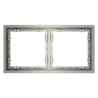 Рамка пластиковая VOLTUM S70 на 2 поста, (сталь) VLS100205