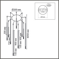 Светильник подвесной светодиодный Lumion STICK 8400/27L