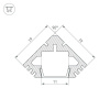Профиль Arlight PDS45-T-2000 ANOD White 018264 Профиль Arlight PDS45-T-2000 ANOD White 018264