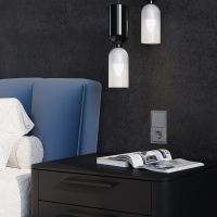 Выключатель встраиваемый VOLTUM S70 трехклавишный (сталь) VLS030105