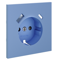 Накладка для розетки с заземлением и защитными шторками, с USB A+C Voltum S70 (деним) VLS001015