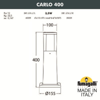 Ландшафтный светильник FUMAGALLI CARLO 400 DR1.574.000.AXU1L