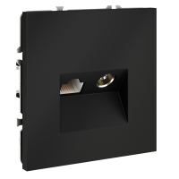 Розетка телевизионная встраиваемая TV+RJ45 кат. 6 Voltum S70 (графит) VLS060707