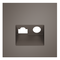 Накладка для розетки TV+RJ45 кат. 6 Voltum S70 (капучино) VLS002714