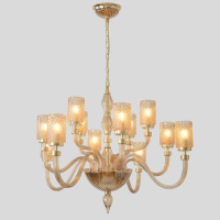 Люстра подвесная Crystal Lux SILVESTRO SP12 AMBER